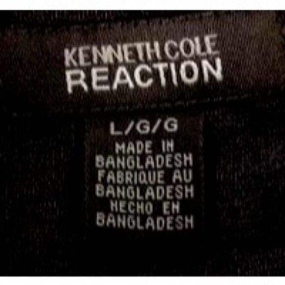 Reaction KENNETH COLE 100% Cotton Short Sleeve Button Up Shirt L Check Pattern - Picture 5 of 6